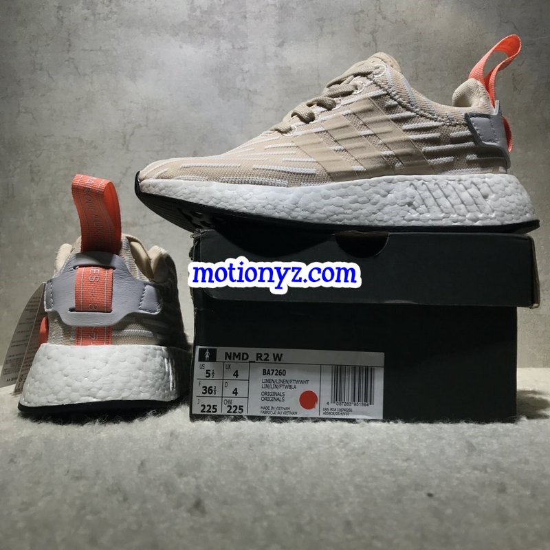 Real Boost Adidas NMD R2 PK Linen White